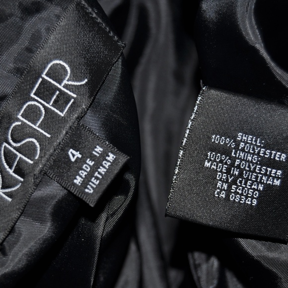 Like New KASPER B+W Jacquard Peplum Suit Jacket A8 - Picture 7 of 7